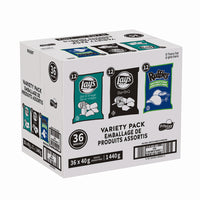 FritoLay Variety Pack - Lay's Salt & Vinegar/Lay's Bar-B-Q/Ruffles Sour Cream 'N Onion - 40g - 36 Pack-12 Lay's Salt & Vinegar