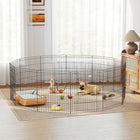 PawHut - parc d’exercice pour animaux en métal pliable 24 po H, 12 panneaux, pour chien ou chiot, jardin-Montage facile et aucun outil requis pour l'assemblage 