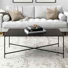 Hudson&Canal - Table basse rectangulaire Henley , 122 cm de large, plateau en métal - Bronze noirci-Nettoyer avec un chiffon doux et sec, sans produits chimiques agressifs ni produits de nettoyage abrasifs