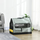 Aosom 3-in-1 Pet Bike Trailer, Cargo Carrier and Pet Bed with Hitch for Small Dogs - Grey-Zipped front and back doors ensure easy access 