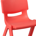 Flash Furniture 23.625"W x 47.25"L Rectangular Red Plastic Height Adjustable Activity Table Set with 6 Chairs-Activity Table