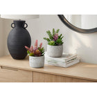 Monarch Specialties - 9366 Succulente Artificielle 9" de Haut - Pots en Ciment Gris - Ensemble de 2-Conçues avec des matériaux respectueux de l'environnement, cet ensemble de plantes artificielles propose une solution décorative durable