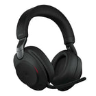 Jabra - Casque stéréo Evolve2 85 Link380C MS avec support - Noir-Cordon : sans fil, jusqu'à 100 pieds.