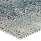 Modway Hesper Distressed Contemporary Floral Lattice Area Rug - 8 ft W x 10 ft L - Teal Beige/Brown-High Density / Machine-Woven