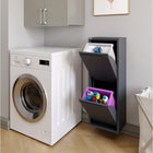Ceha Canada CK 2-Door Metal Multipurpose Storage Cabinet - 13" W - Dark Grey-VERSATILE DESIGN: Perfect for separating food, clothes, stationery, or more. Integrated handles make it easy to move, while multiple compartments keep items organized