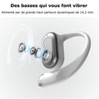 MyBat - Écouteurs Open-Ear XL MyBat Design Lab - Paw - Blanc -Commandes Tactiles Simples - Contrôle intuitif de la musique, des appels et du volume