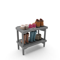 Rakabot - Étagère à chaussures à 2 niveaux en plastique pour la collecte et l'évacuation de l'eau et du sable - Gris clair-Peut contenir 3 paires par niveau.

