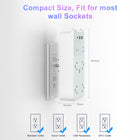 ShoppingAll Huntkey Multi Plug Outlet Extender Surge Protector Splitter with 4 Outlets and 3 USB Ports - 2 Pack-Rated for AC 100–125V, 15A, and up to 1875W max for workstations, chargers, and household electronics