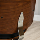 Vinsetto Low Back Armless Office Task Chair with Curved Seat - Black-Colours: Black, Dark Walnut