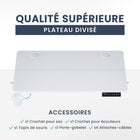 MotionGrey - Bureau assis-debout électrique Ergo2 réglable en hauteur, 47 po de largeur, avec réglages mémorisés - Blanc-8