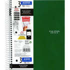 Five Star 3-Subject Premium Notebook With Perforated Pages - 11" x 8-1/2" - Assorted Colours - 150 Sheets-Strong poly cover and extra-stiff back protect contents