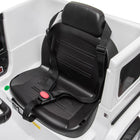 Aosom 12V Mercedes-Benz G500 Kids Electric Ride-On Car - White-Working headlights, steering wheel, forward/reverse controls, high-low speeds function 