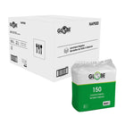 Globe Commercial - Serviettes de table NAP500 - Pliées en 4 - 30,5 x 30,5 cm - Blanches - 150 serviettes/paquet - Paquet de 12-Solide et absorbant