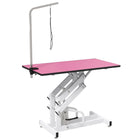 PawHut - Table de Toilette Réglable en Hauteur pour Chiens - Rose-Plateau de table amovible et verrouillable pour un nettoyage et un remplacement faciles