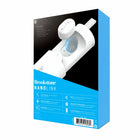 Brookstone NanoLink True Wireless Earbuds with Charging Case - White-4 hours. per charge, with the charge case providing up to 4 re-charges, when fully charged