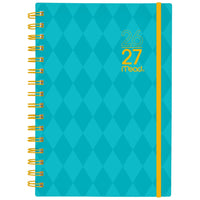 Mead 2026-27 Colour Pop Turquoise Weekly/Monthly Planner - Poly Cover with Bungee - 15+3 Months - 8½" x 6"  - Bilingual-15 months: July 2026 - September 2027 + 3 monthly spreads of October, November and December