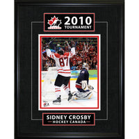 Frameworth Sidney Crosby Classic Series 2010 Olympics Golden Goal - Framed Print - 16" x 20"-Officially licensed Team Canada hockey print featuring Sidney Crosby's iconic 2010 Olympics Golden Goal