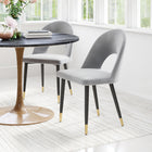 Zuo Menlo Dining Chair - Grey - Set of 2-Dimensions: 22.0" L x 19.7" W x 33.1" H