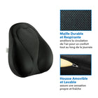 Mount-It! - Support dorsal incurvé en mousse à mémoire de forme Ergo Collection - Noir-Remplissage : mousse à mémoire de forme