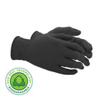 SHOWA EBT Sustainable 4 mil Nitrile Food Contact Single Use Gloves - Black - Medium - 100 Pack-Natural rubber free