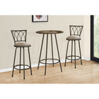 Monarch Specialties 2310 Home Bar - 30"Dia/Espresso Marble/Coffee Metal-Pair this fashionable style home bar table with a set of bar stools (sold separately) to create a cozy bistro nook.
