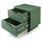 Manhattan Comfort Granville 18.11" Modern 2-Drawer Nightstand 2-Piece Set - Sage Green-10