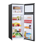Magic Chef - Mini-réfrigérateur 2 portes de 7,4 pi³ en acier platine avec congélateur-Garantie limitée du fabricant d'un an 