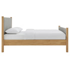 Modway Maven Full Size Fabric Upholstered Platform Bed - Wheat Oak-Kiln-Dried Wood
