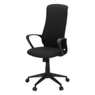 Monarch Specialties - 7354 Chaise de Bureau Ergonomique En Tissu - Noir-Transformez votre espace de travail avec cette chaise de bureau contemporaine dotée d'un revêtement en tissu noir respirant et d'une base pivotante en métal noir solide avec des roulettes fluides