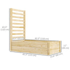 Outsunny Raised Garden Bed with Trellis - Natural-Made from robust fir wood, customizable with paint

