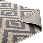 Modway Jagged Geometric Diamond Trellis Indoor/Outdoor Area Rug - 5 ft W x 8 ft L - Grey/Beige-8