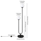 Hudson&Canal - Lampadaire Dufrene à 2 lumières avec abat-jour en verre - Bronze noirci/lait blanc-Caractéristiques assemblage facile