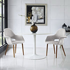 Modway Aegis Dining Armchair - Light Grey - 2 Pack-Supportive high back and arms