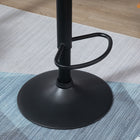 HOMCOM - Tabourets de bar en tissu à hauteur de comptoir réglable - gris - paquet de 2-Siège moulé avec indentation offrant un style raffiné 
