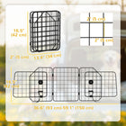 PawHut - Barrière de voiture réglable pour chien pour VUS, grille en fil d’acier robuste - noir-Sépare les sièges arrière du coffre, assurant la sécurité pendant le voyage 