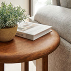 Modway Rivian Round Side Table - Walnut-Assembly Required
