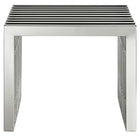 Modway Gridiron Benches Set of 3 - Silver-7