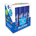 Kwik Stix Solid Tempera Paint Sticks - Blue - 12/Pack - 12 Pack-Great for projects needing certain colours replaced quicker than others