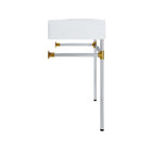 Modway - Redeem Fixation murale en acier inoxydable argenté de 24" Vanette de salle de bain - Blanc argenté-Trou de robinet unique
