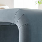 Modway - Koda Performance Velvet Tabouret en cascade - Bleu Cadet en Laiton-Rembourrage en mousse dense