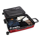 Bugatti Nashville 25.6" Hardside Check-in Luggage - Red-Made of lightweight and resistant recycled PET