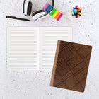 Hilroy Debossed Brown Journal - 6" x 8" - 96 Sheets-80 gsm