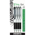 Zebra Z-Grip Flight Ballpoint Pens Retractable – 1.2 mm – Black – 4 Pack-Ultra-smooth, low-viscosity ink glides over the paper with minimal pressure