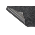 Edgewood Herringbone Medium Traffic Carpet Mat - 3' W x 10' L - Charcoal-Chevron face style