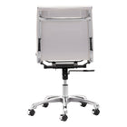 Zuo Lider Plus Armless Office Chair - White-6