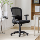 Staples - Chaise fonctionnelle en mailles, noir-Coussin du siège rembourré