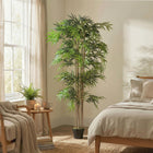 Outsunny - Arbre de bambou artificiel 6 pi en pot avec 1530 feuilles - vert-Cette plante comprend 1530 feuilles qui apportent une sensation naturelle à votre pièce 
