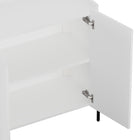 Manhattan Comfort Abbey Modern Accent Cabinet and Bookcase - White - Set of 2-Tray Top Design Adding Functionality and Sophistication to this Product