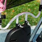 Qaba - Tricycle poussette 6 en 1 pour bébé avec panier et canopée - rose-Matériau : PP, Métal, Polyester 