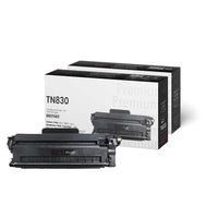 Premium Tone Brother TN830 Compatible Toner - Black - 2 Pack-Yield: 1200